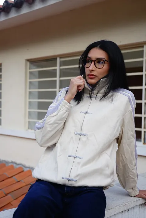 Chaqueta lino crudo
